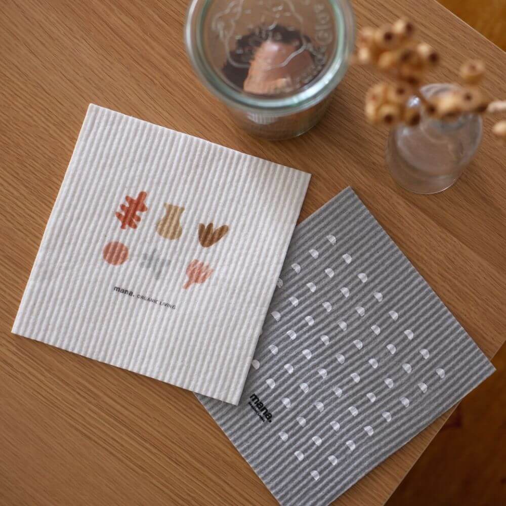 天然由来のセルロースふきん2枚組