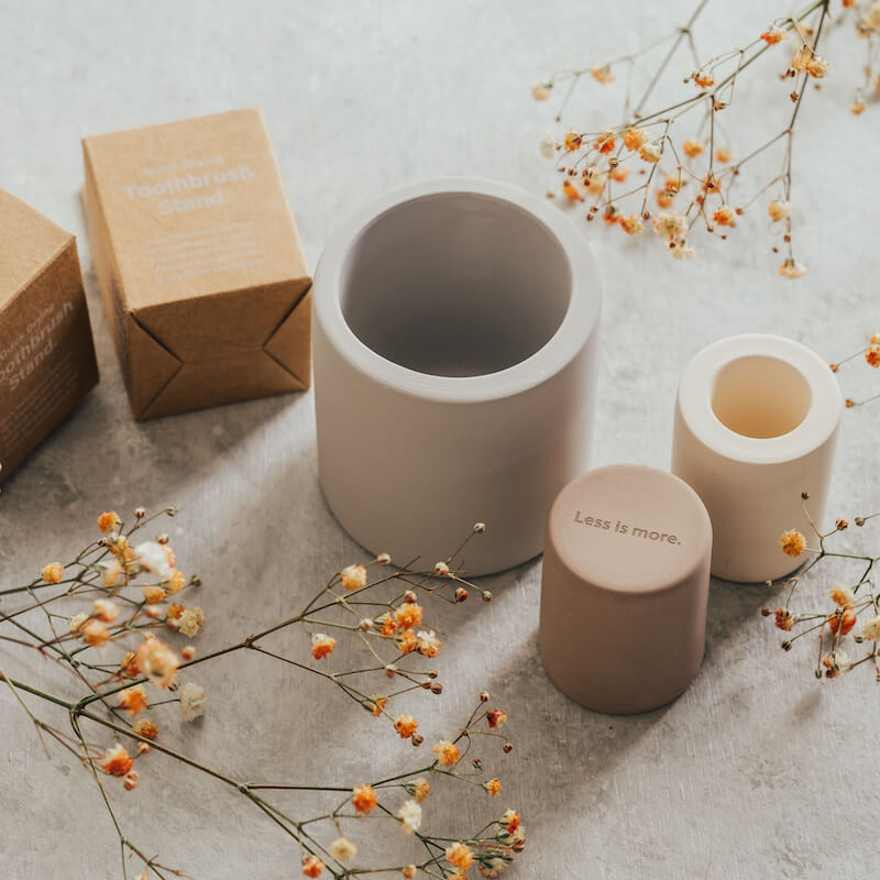 歯ブラシスタンド珪藻土ワイド