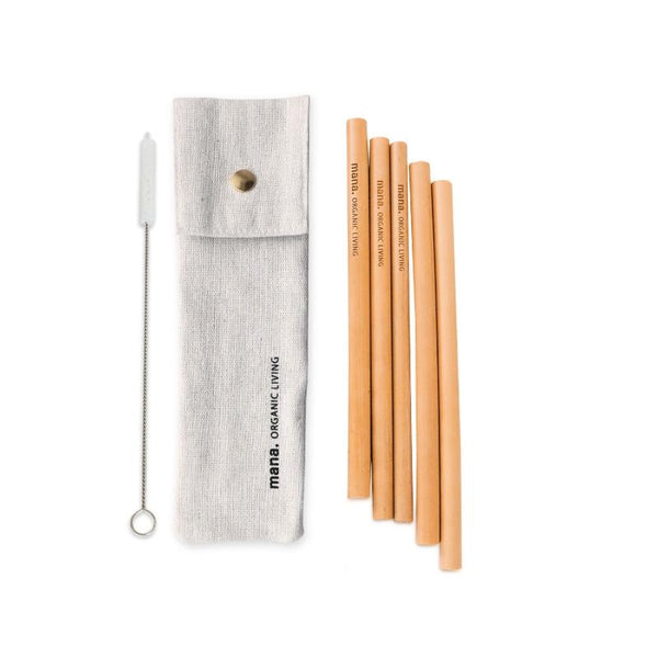 Bamboo straws (7-piece set)