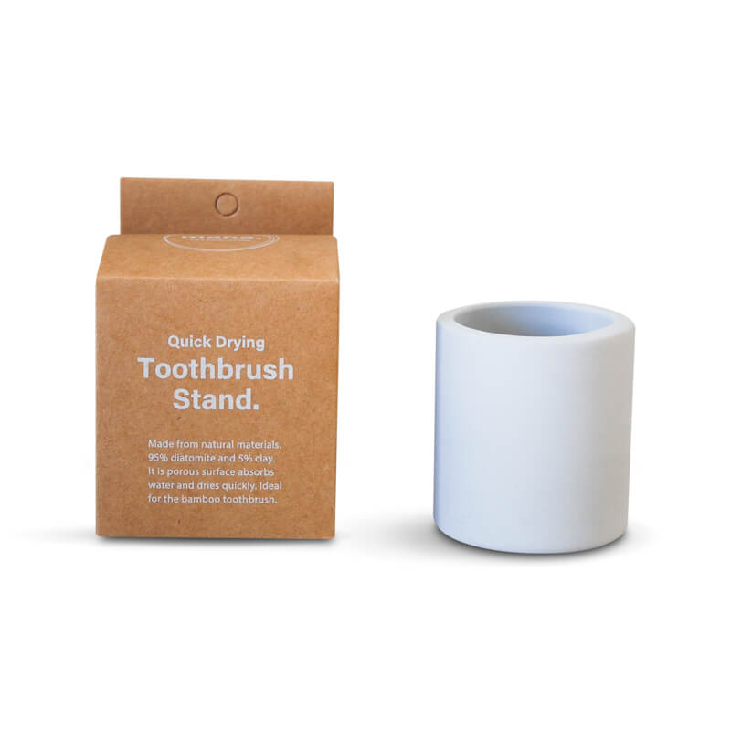 歯ブラシスタンド珪藻土ワイド ドライストーン歯ブラシホルダー、浴室用珪藻土歯ブラシホルダー、速乾電動歯ブラシ&amp;歯磨き粉ホルダーカップ、珪藻土バスルームシン