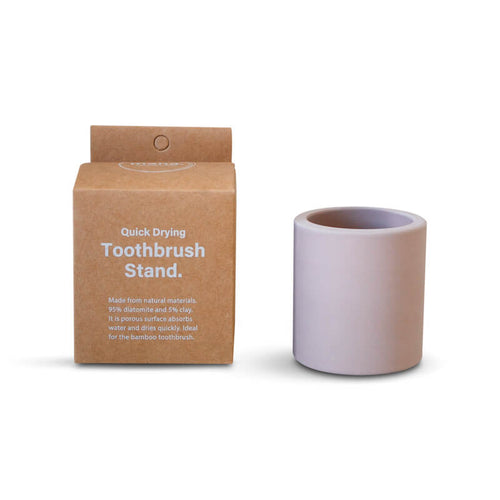 Wide Diatomaceous Earth Toothbrush Stand