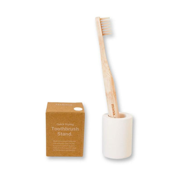 Toothbrush holder diatomaceous earth