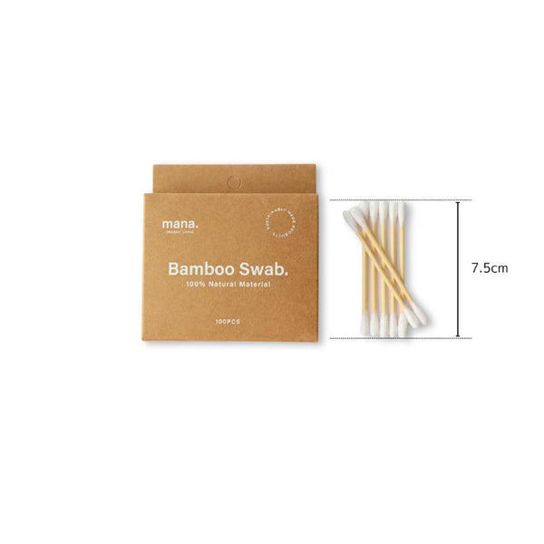 Natural cotton swabs (100 swabs)