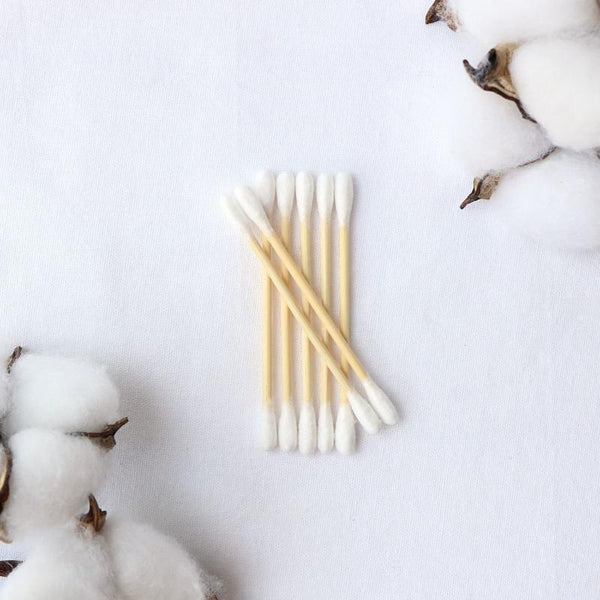 Natural cotton swabs (100 swabs)