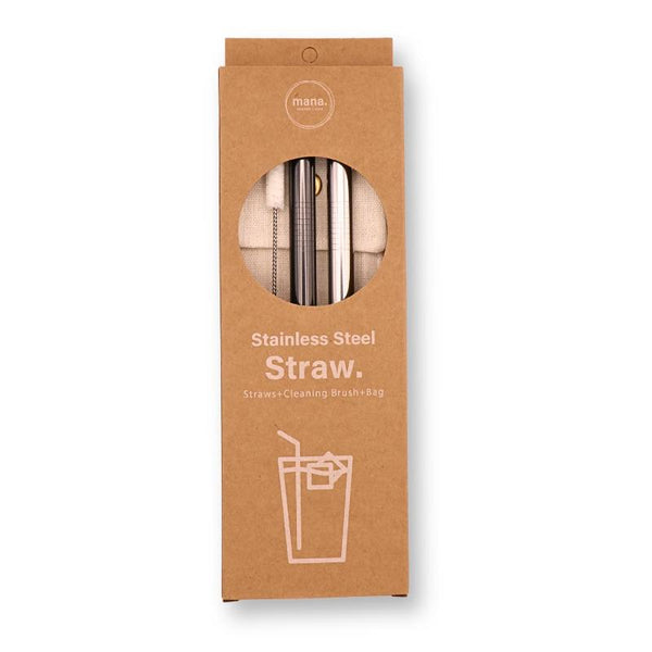 Tapioca Stainless Steel Straws (Set of 4)