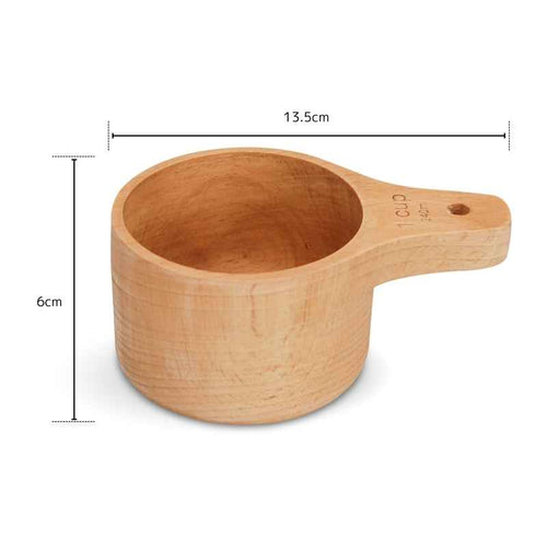 Natural wooden measuring spoon