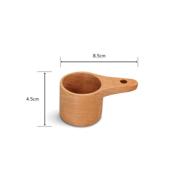 Natural wooden measuring spoon