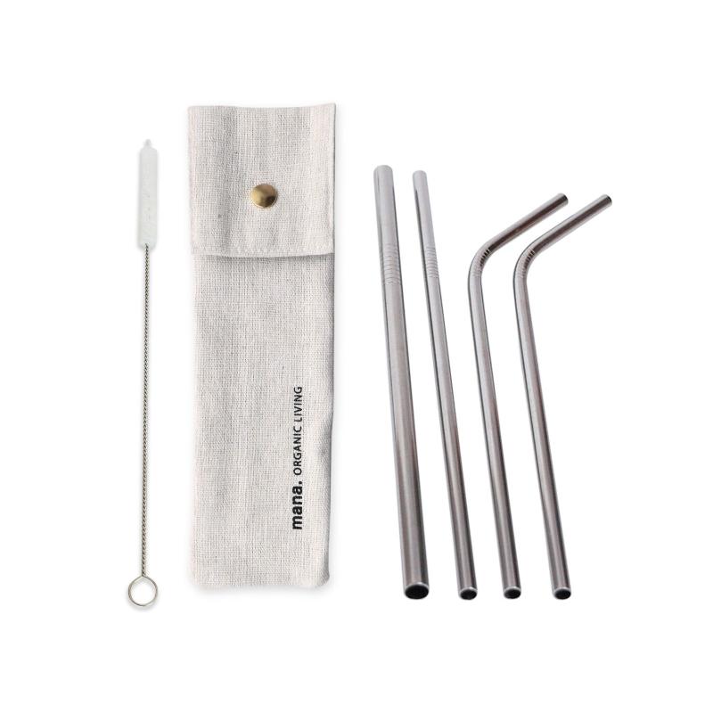 Stainless steel straws (set of 6)