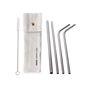Stainless steel straws (set of 6)